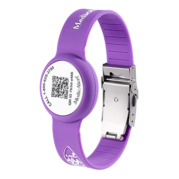 QR Code Medical ID Wristband with Location Tracker